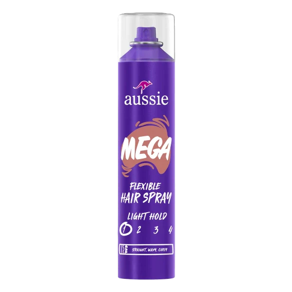 Aussie Mega Flexible Hair Spray, 10 oz, humidity resistant, flexible hold hairspray