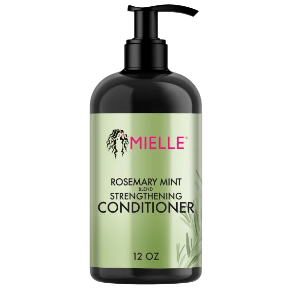 Mielle Rosemary Mint Strengthening Conditioner, 12 oz, helps improve the overall condition of the hair and scalp