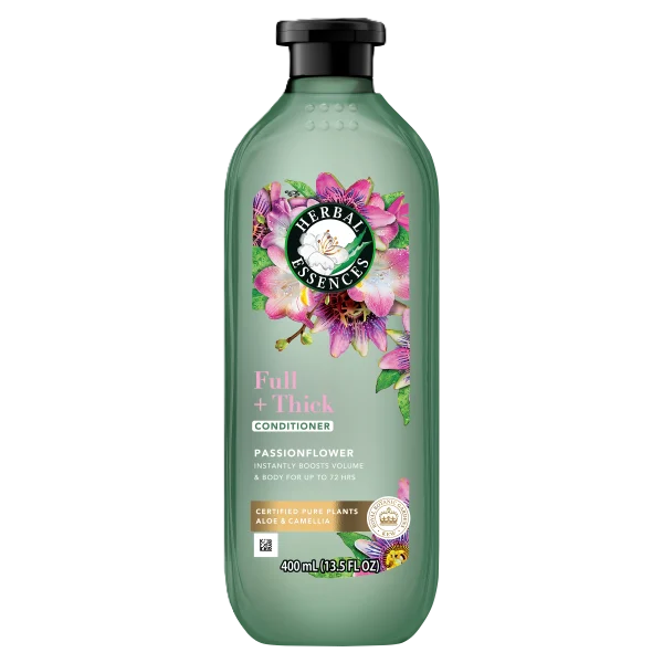 Herbal Essences Pure Plants Passion Flower Volume Conditioner bottle 13.5 fl oz that enhances fullness for great volume