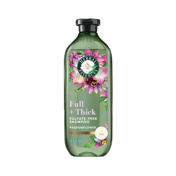 Herbal Essences Passion Flower Volume Shampoo, 13.5 Fl. Oz, formulated to enhance fullness for irresistible volume and texture with a weightless feel.