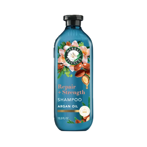 Herbal Essences Pure Plants Argan Oil Repair Shampoo bottle 13.5 fl oz that repairs damage and restores natural shine