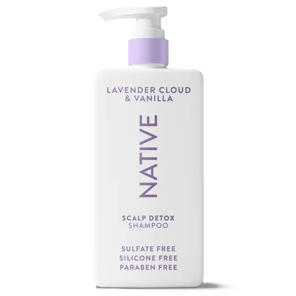 Native Lavender Cloud & Vanilla Scalp Detox Shampoo, 16.5 oz, sulfate free, silicone free, paraben free