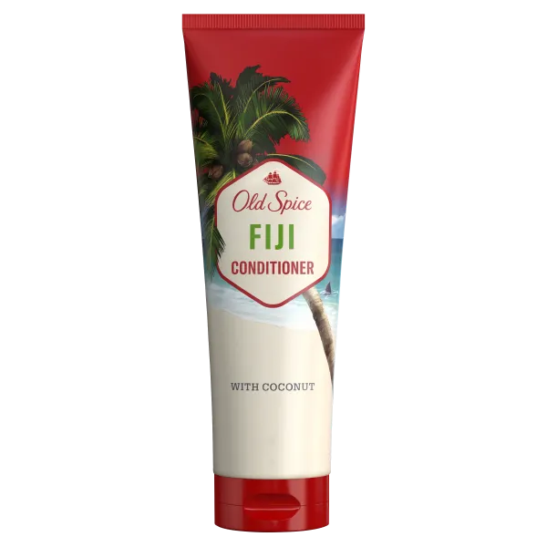Old Spice Fiji Conditioner with coconut,  red squeeze bottle 