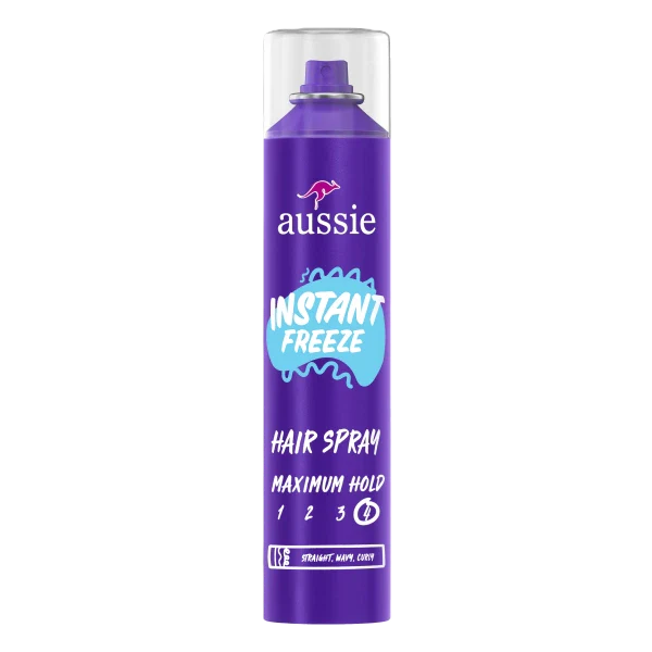 Aussie Instant Freeze Hair Spray, 10 oz, maximum hold keeps your style on lock for 24 hours