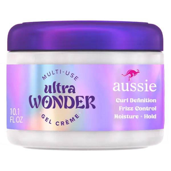 Aussie Ultra Wonder Multi-Use Gel Creme, 10.1 oz, Curl definition, Frizz control, Moisture + hold