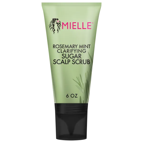 Mielle Rosemary Mint Clarifying Sugar Scalp Scrub, 6 oz, removes impurities to refresh and revitalize the scalp