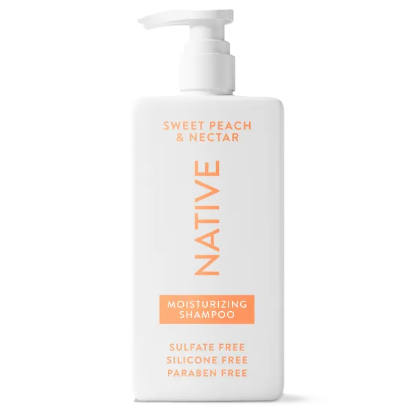 Native Moisturizing Shampoo, Sweet Peach & Nectar, 16.5 oz, sulfate free, silicone free, paraben free