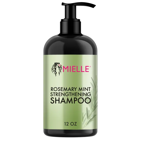 Mielle Rosemary Mint Strengthening Shampoo, 12 oz, cleanses and helps strengthen weak and brittle hair