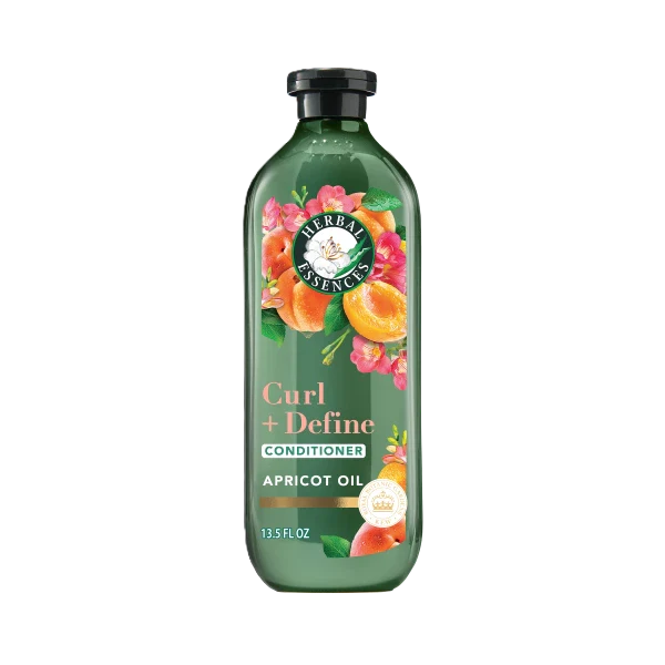 Herbal Essences Pure Plants Apricot Oil Curl Define Conditioner, 13.5 Fl. oz,  deeply nourishing yet surprisingly lightweight, is sulfate free and formulated to give you touchably soft, smooth, and moisturized curls with a weightless feel