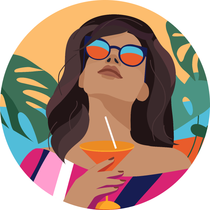 abstract image of a lady with sunglasses for desktop